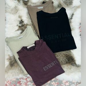 Fear of God Essentials T-Shirt Bundle 4 Mens Medium Logo Tees Streetwear